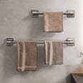 thumbnail image 2 of Mosiee Non Perforated Suction Cup Wall Mounted Towel Rail Holder Bathroom Storage Rack, 2 of 9