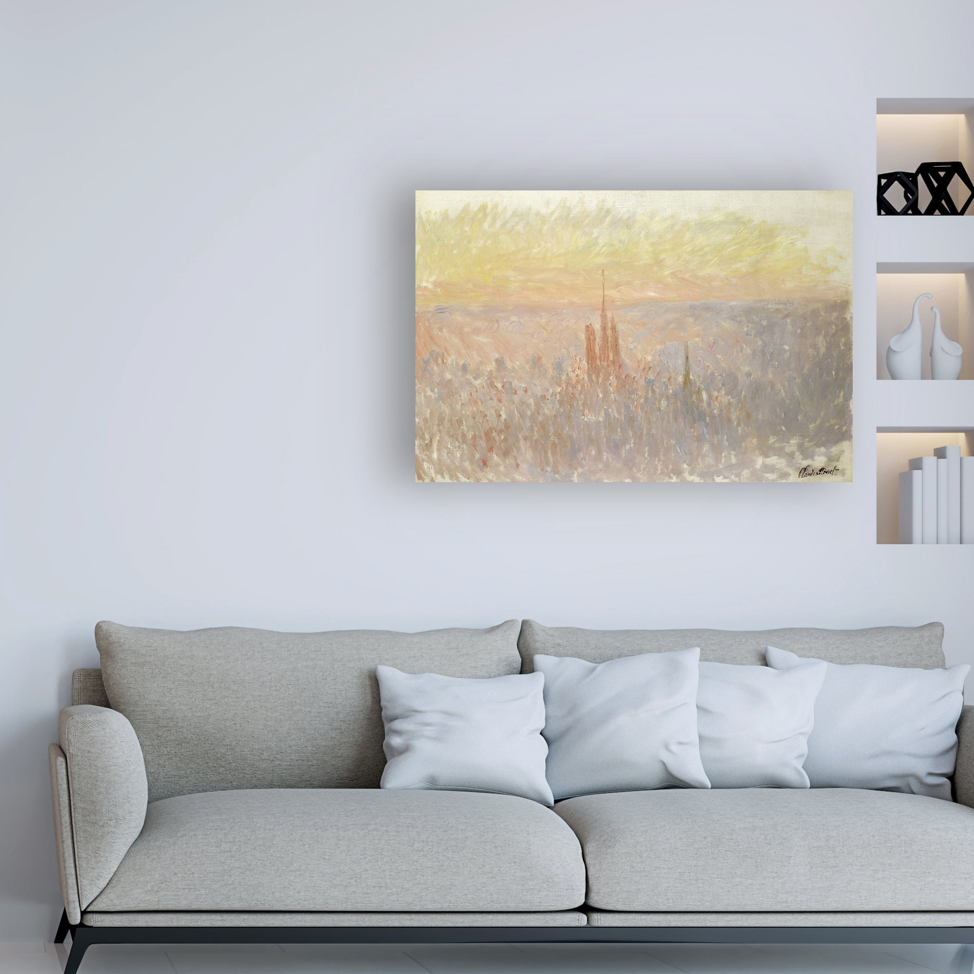 Trademark Fine Art 'View of Rouen, 1892 ' Canvas Art by Claude Monet
