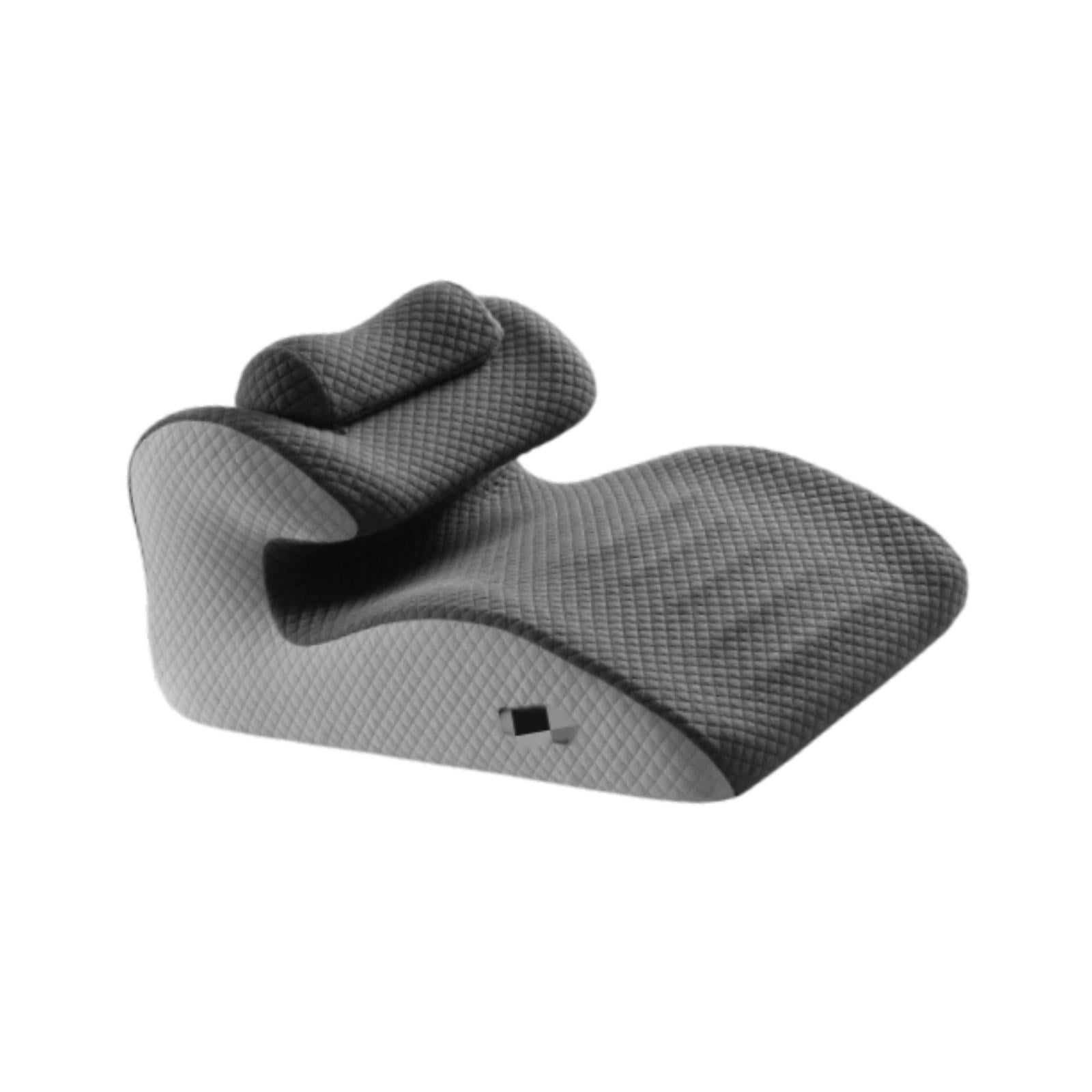 TISHITA Bed Wedge Pillow Memory Foam Portable Back Support Face Down Pillow Comfort Prone Pillow Ergonomic for Sitting Reading Gray