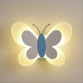 thumbnail image 2 of Children Bedroom Lamp Modern Butterfly Wall Lamps,White & Blue, 2 of 5