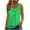 Green, variant on Women Casual Summer Tank Tops Loose Fit V Neck Pleated Solid Color Sleeveless Tshirts Vacation Trendy Stretch Comfy Soft Shirts