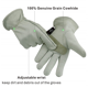 thumbnail image 4 of Doble piel vacuno trabajo jardineria, corte, construccion, guantes moto muñequera elastica, unisex MFZFUKR CPB-US-DYP714-2, 4 of 5