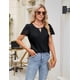thumbnail image 5 of Blusas Informales de Negocios para Mujer, Blusas Elegantes de Verano, Lindas Camisas de Corta, Conjuntos de Trabajo Modernos. Negro S, 5 of 7