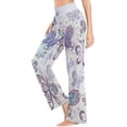 thumbnail image 3 of GZHJMY Women's Pajama Pants Transparent Butterflies Comfy Stretch Sleepwear Womens Wide Leg Pants Casual Loose Yoga Sweatpants Comfy Lounge Pajama, Small, 3 of 7