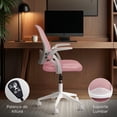 thumbnail image 4 of MAGMALIFE Silla de Oficina Natti Ergonómica con Respaldo de Malla Transpirable, Altura e Inclinación Ajustables, Reposabrazos Abatibles 90°, Ruedas 360° Silenciosas y Base Reforzada, Soporta 150 kg, 4 of 8