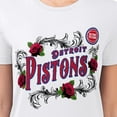 thumbnail image 3 of Women's G-III 4Her by Carl Banks White Detroit Pistons Super-Slim Fit Lightweight Roses Crew Neck T-Shirt, 3 of 3