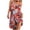 ☪094-Red, variant on Nuoqisi Women's Spring Summer Vacation Style Hawaiian Print V-Neck Strap Cover-Up Dress - Breezy Tank Silhouette with Tropical Pattern for Resort Getaways