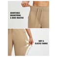 thumbnail image 5 of Baleaf Women's Fleece Lined Pants Thermal Warm High Waisted Winter Joggers Hiking Exercise Active Workout Sweatpants with Pockets Brown XL, 5 of 7