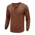 thumbnail image 5 of UKAP Fall Winter Henley Long Sleeve Shirts for Men Fashion Crew Neck Henley Pullover Tops Men Casual Basic Tee T-Shirts, 5 of 6