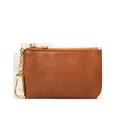thumbnail image 5 of Monedero de piel de vaca auténtica para mujer, sencillo, minimonedero con cremallera, pequeño, ultrafino, 5 of 5