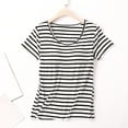 thumbnail image 2 of Stylish Women's T-Shirts Short Sleeved Top with Built-in Bra Cups and Semi Sleeves for Comfort and Versatile Pajama Wear, 2 of 6