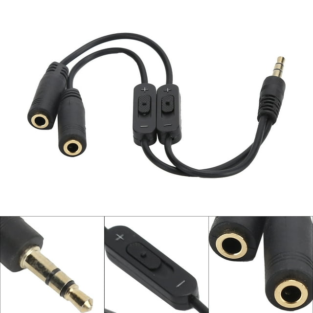 Cable Convertidor De Auriculares, Cable Adaptador De Audio 1 A 2 Para El Hogar Para La Tienda De Videos