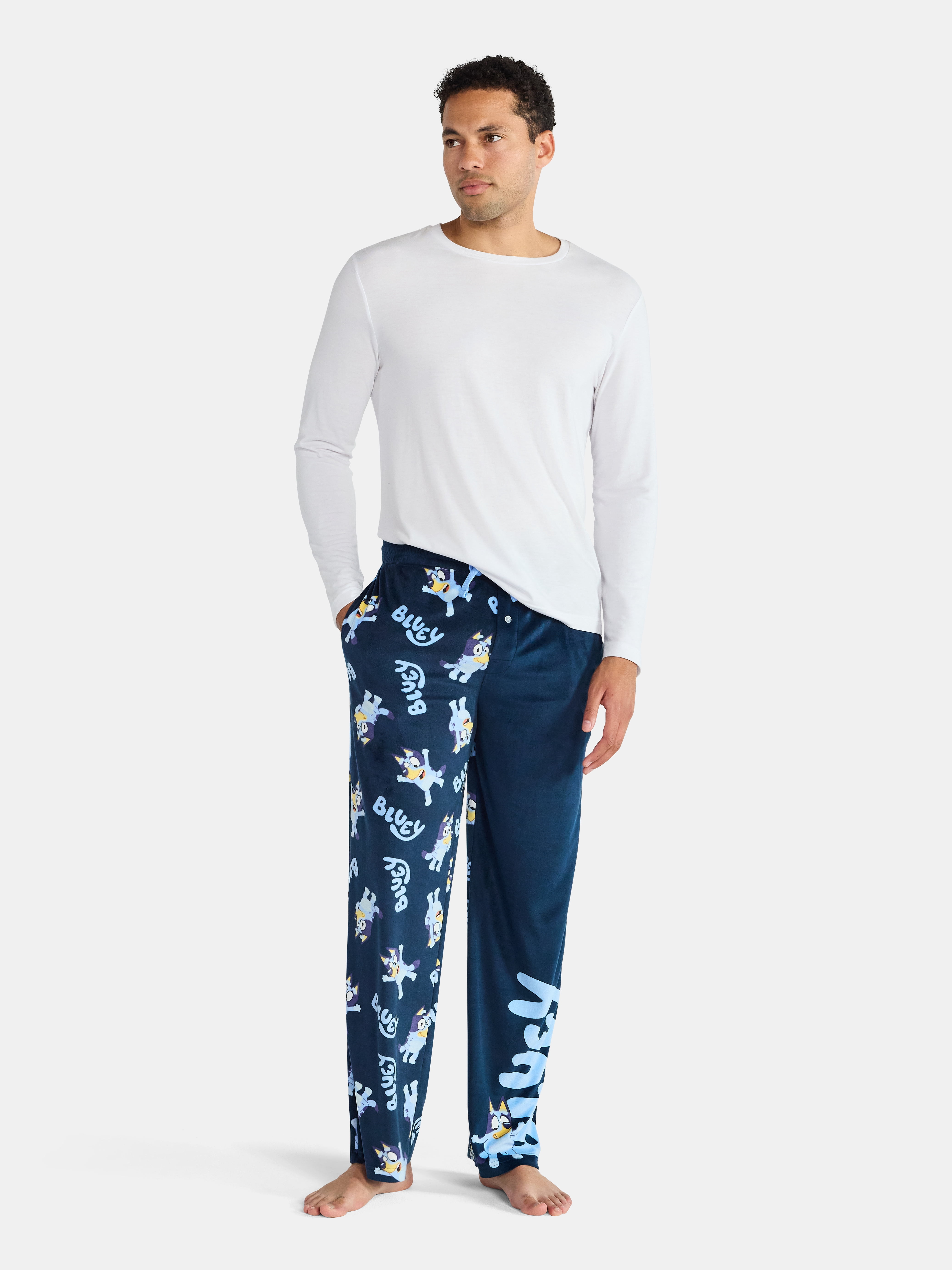 Bluey Men's and Big Men's Split Leg Graphic Pants, Sizes S-2XL