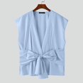 thumbnail image 3 of INCERUN Tops 2024 estilo americano para hombre, diseño deconstructivo, chalecos retorcidos, ropa de calle informal, camisetas sin mangas sólidas para hombre, todo en uno, tallas S-5XL, 3 of 5