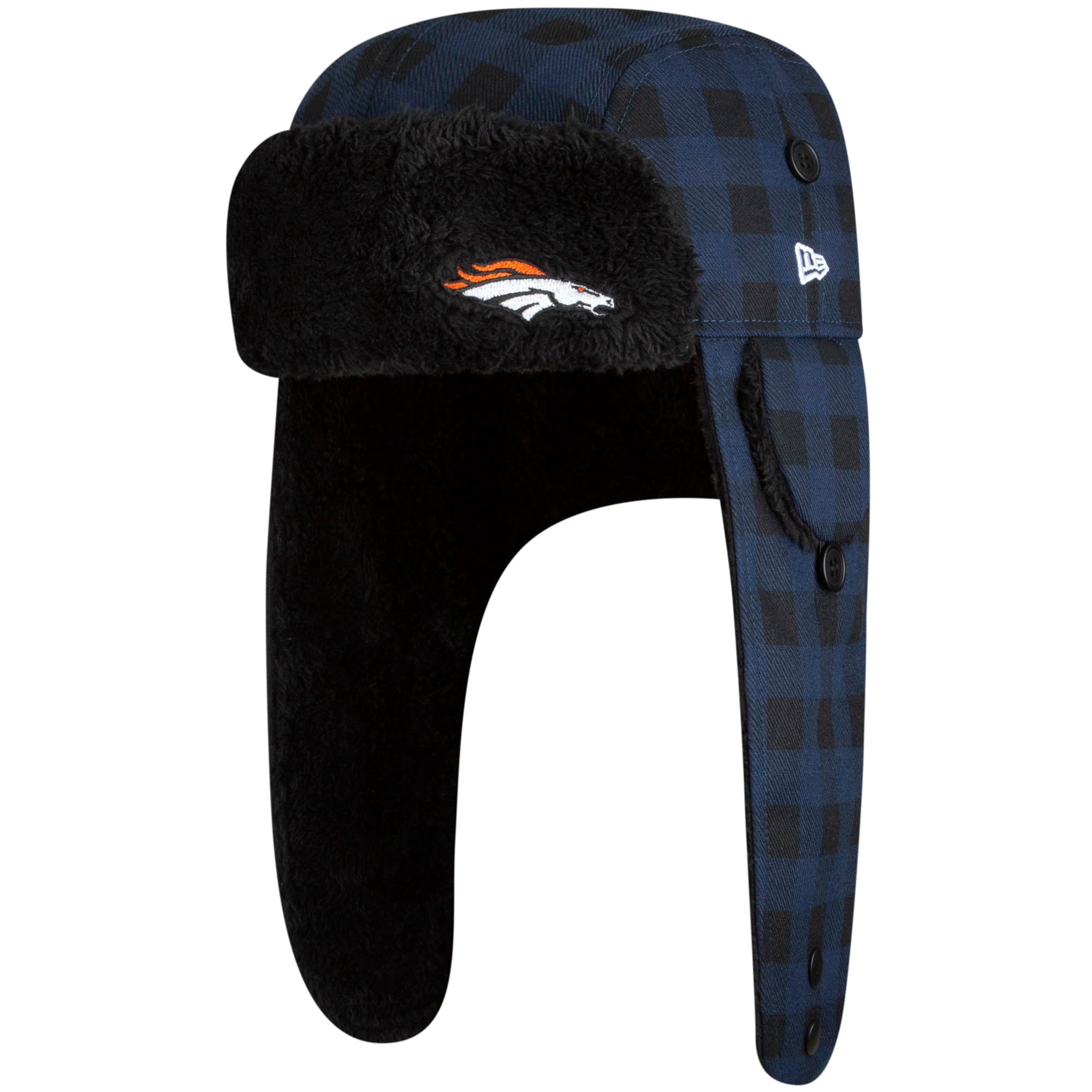 New Era Buffalo Plaid Trapper Knit Hat 