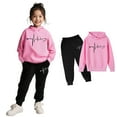 thumbnail image 4 of Toddler Tracksuit Athletic Sweatsuits Sets,2PC Long Sleeve Pink Tracksuit Hoodie and Active Jogger Pants Fall Clothes Little Girls Clothes 18-24 Months Cute&nbsp;Boys Girls&nbsp;Clothing, 4 of 6