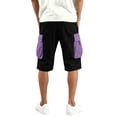 thumbnail image 5 of GrmtClth Mens Cargo Shorts Relaxed Fit Camo Shorts Below Knee Elastic Waist Workout Shorts Work Big and Tall Athletic Shorts with Multi Pocket Purple XL, 5 of 5