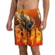 thumbnail image 2 of Fotbe Honeybee On Vibrant Flower Trajes de Baño Estampados para Hombre, Shorts de Verano de Secado Rápido, Ropa de Playa, Bañadores-X-Large, 2 of 6