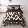 thumbnail image 2 of Erosebridal 7 Piece Bed in a Bag Twin Size Comforter Set for Kids Western Cowhide Bedding Set,Farmhouse Reversible Bed Set,Westerm Aztec Comforter with Sheet Set,All Season, 2 of 5