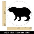 thumbnail image 2 of Capybara Standing Silhouette Self-Inking Rubber Stamp Ink Stamper - Yellow Ink - Mini 1/2 Inch, 2 of 7