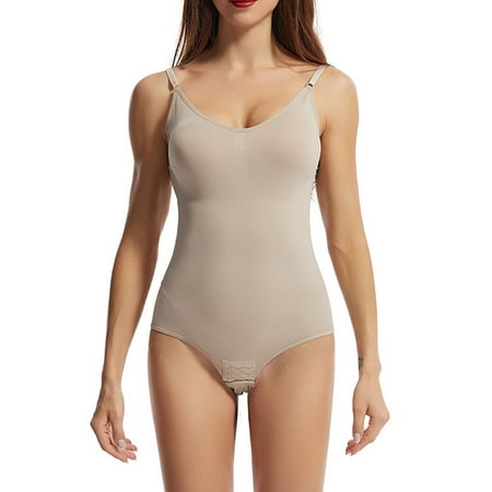 

OVTICZA Womens Teddy Sleepwear Bodysuit One Piece Cami Shapewear Lingerie Sexy Plus Size Babydoll Khaki L