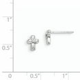 thumbnail image 2 of Sterling Silver Cross with CZ Post Earrings QE8683, 2 of 2