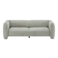 thumbnail image 3 of LifeSky 83\" Wave Sofa for Apartments: 900lb Capacity 3-Seater - Compact Boucle Fabric Sofa for Small Living Rooms & Bedrooms - Light Green Modern Curved Design, 3 of 11