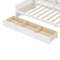 thumbnail image 6 of Kacho Twin Size Wooden Day Bed with 3 Trawers for Guest Room, Small Bedroom, Study Room, White, 6 of 8
