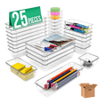 thumbnail image 1 of 25pcs Organizador De Cajones Escritorio Transparente Oficina Lab.G, Transparente, 1 of 5