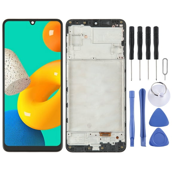 Cellphone Spare Parts  OLED LCD Screen for Samsung Galaxy M32 SM-M325 Digitizer Full Assembly with Frame
