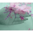 thumbnail image 4 of oneOone Viscose Chiffon Fabric Chevron|Watercolor Leaves & Peony Floral Print Fabric By The Yard 42 Inch Wide, 4 of 4