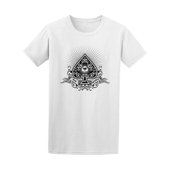 Gothic Vintage Ace Of Spades Cards T-Shirt - Image by Shutterstock, Male Small
