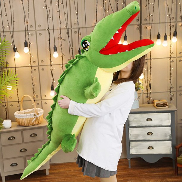 Hot New Stuffed Animal Real Life Alligator Plush Toy Simulation Crocodile Dolls Kawaii Ceative Pillow for Children Xtmas Gifts zhangmengya LED