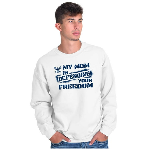 US Navy Logo Mom Defending Freedom Unisex Plus Fleece Graphic Sweatshirt Brisco Brands 2X
