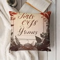 thumbnail image 3 of YINGXI Throw Pillow Case Quote Double Sided Decor Pillowcases for Porch Couch Sofa Housewarming Gifts (Beige) 24x24in, 3 of 5