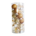 thumbnail image 3 of 24 piezas de adornos de bolas de Navidad colgantes adornos decorativos adornos de Navidad para Oro, 3 of 9