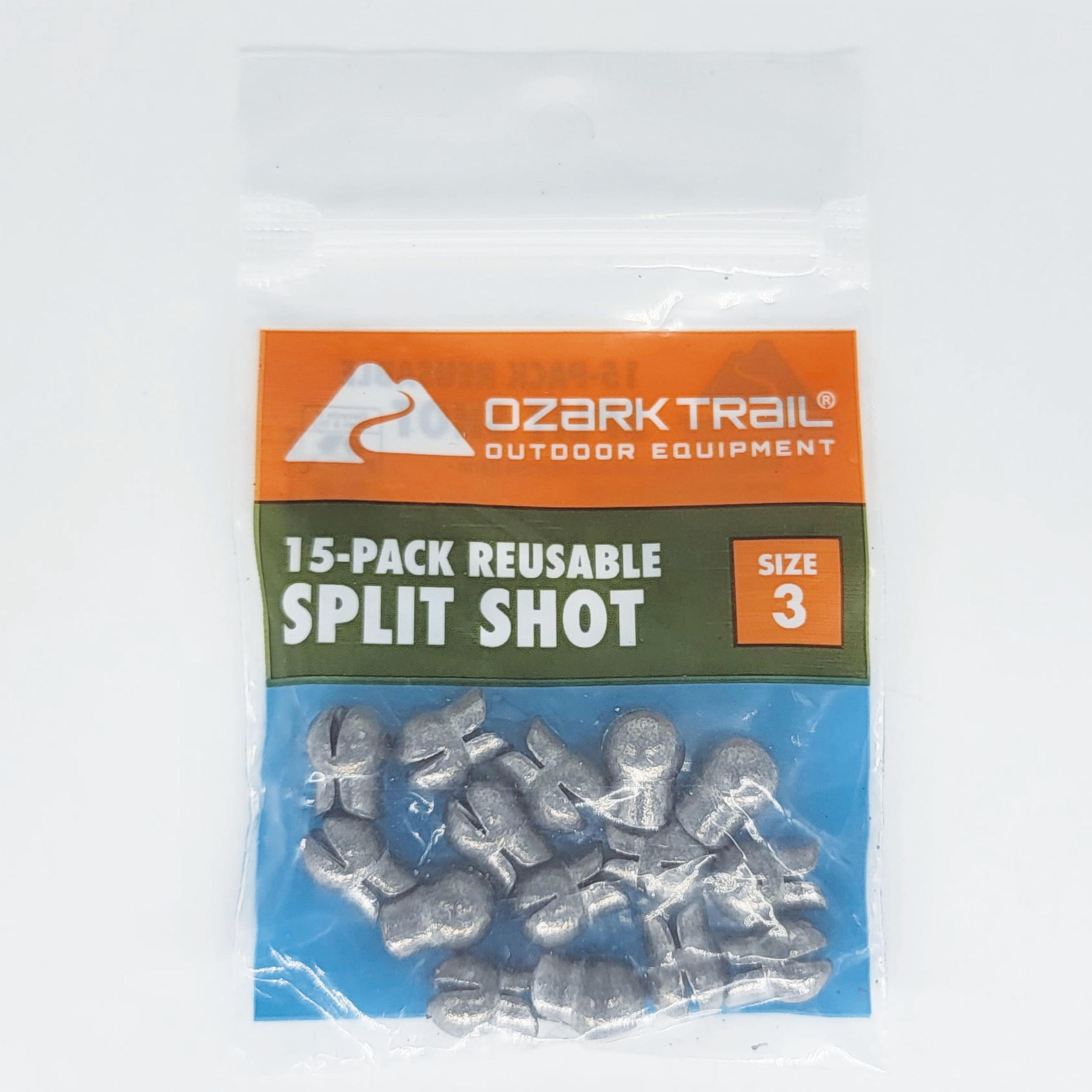 (6 pack) Ozark Trail Reusable Shot Size 3, Fishing Lead Weight, Product Size 0.59x0.33in