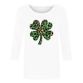 thumbnail image 4 of St. Patrick's Day Graphic T-Shirt for Women Leopard Shamrock Clover Print Crewneck Long Sleeve Loose Fit Soft Casual Holiday Party Clothes, 4 of 7