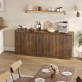thumbnail image 6 of Aufeile 63" Fluted Sideboard Buffet Cabinet with 2 Adjustable Shelves for Dining Room, Walnut, 6 of 10
