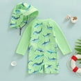 thumbnail image 4 of NIEWTR Toddler Infant Baby Boy Swimsuit Newborn Rash Guard Boys Girls One Piece Zipper Bathing Suit Swimwear(Green,2-3 Years), 4 of 7