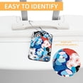 thumbnail image 3 of Square PU Leather Luggage Tags, 2 Pack, with Privacy Cover and Stainless Steel Ring - Suitable for Travel, Backpack, Handbag - Bag Tags, Handbag Tags Flower, 3 of 7