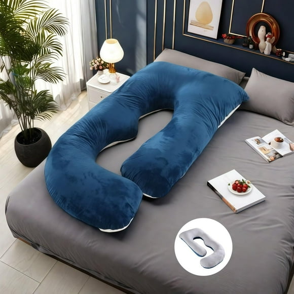 Almohada para el Embarazo,Almohada de Maternidad en Forma de U,Brinda Soporte para Todo el Cuerpo,Múltiples Formas de Uso,Mejor Compañero para Mujeres Embarazadas Descansen
