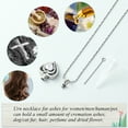 thumbnail image 4 of Cremation Jewelry Heart Urn Necklace for Women Birthstone Memorial Jewelry Pendant for Ashes for Human Pet, 4 of 5