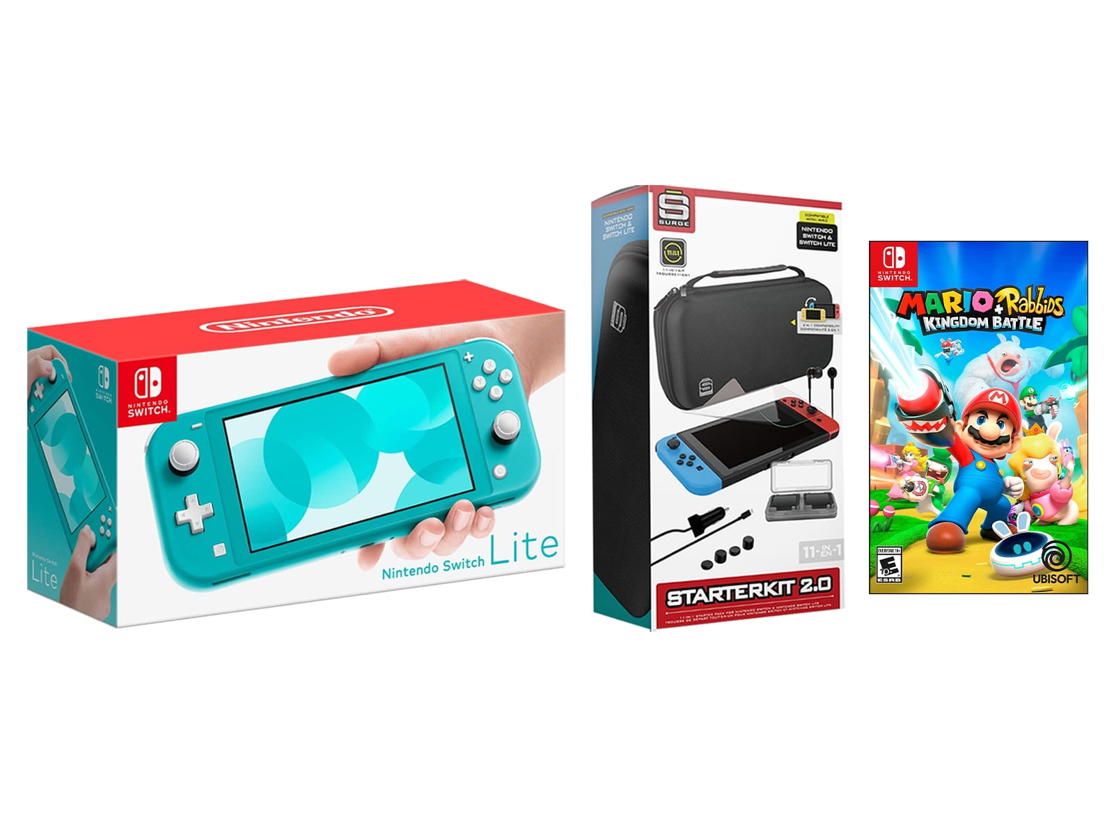 Rastløs Udfør Perseus Nintendo Switch Lite Turqouise Bundle with Surge 11-In-1 Accessory Starter  Pack and Super Mario Maker 2 Game - Walmart.com