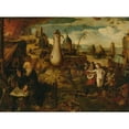 thumbnail image 2 of Pieter Huys 24x19 Gold Ornate Framed and Double Matted Museum Art Print Titled - The Temptation of St. Anthony, 2 of 4