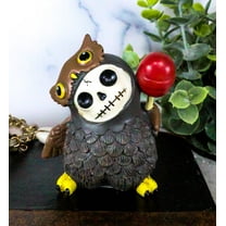 Furrybones Hootie The Great Horned Owl With Red Lollipop Skeleton Figurine 3"H