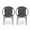 Black, variant on GDF Studio Belvidere Outdoor Wicker Club Chairs, Set of 2, Black