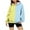 Yellow, variant on Women Hoodies Long Sleeve Oversized Hooded Sweatshirt Color Block Crop Top Shirt Workout Pullover with Pocket Women's Casual Long Sleeve Colorblock Pullover Hoodie Sweatshirt Top