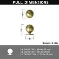 thumbnail image 4 of Goo-Ki Set of 12 -Sleek Round Brushed Gold Cabinet Knobs - Modern and Minimalist Hardware for Stylish Home Enhancement - 1 Inch Diameter, 4 of 7