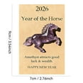 thumbnail image 2 of DAMAI 2026 Lucky Amethyst Crystal Horse — A Symbol of Wisdom & Success, Clarity & Success, Purple Quartz Horse Decor for Desk, Shelf or Meditation, Meaningful Gifts for Friends, 2 of 3